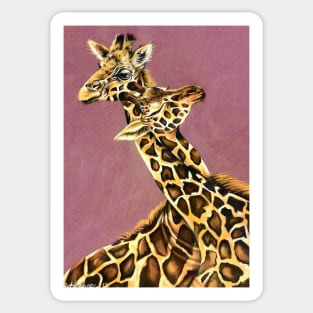 Giraffes Entwined Sticker